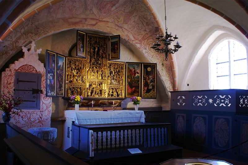 Der dreiflügliger Altar von 1525 in Waase auf Ummanz