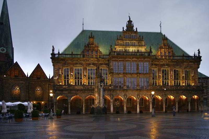 Bremen - Rathaus am Abend