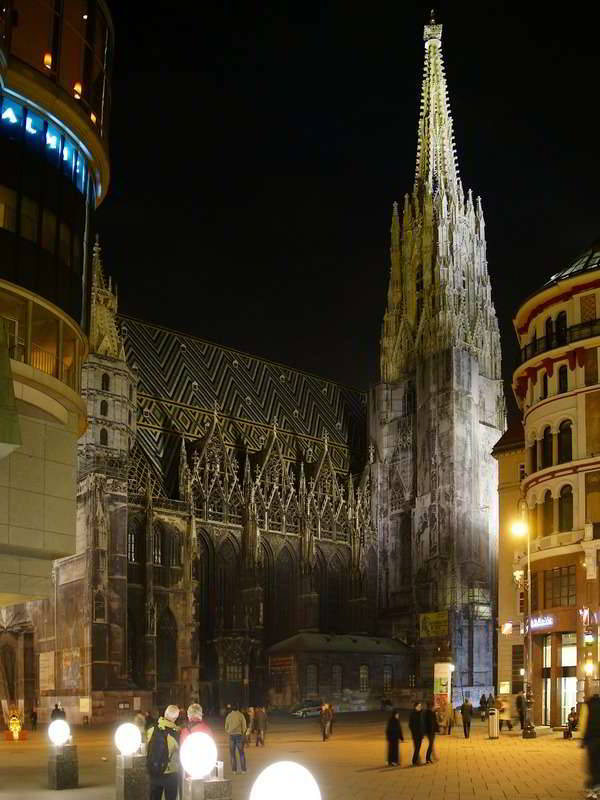 Stephansdom in Wien bei Nacht