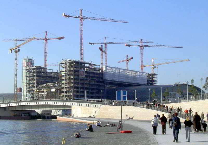 Berliner Hauptbahnhof im Bau