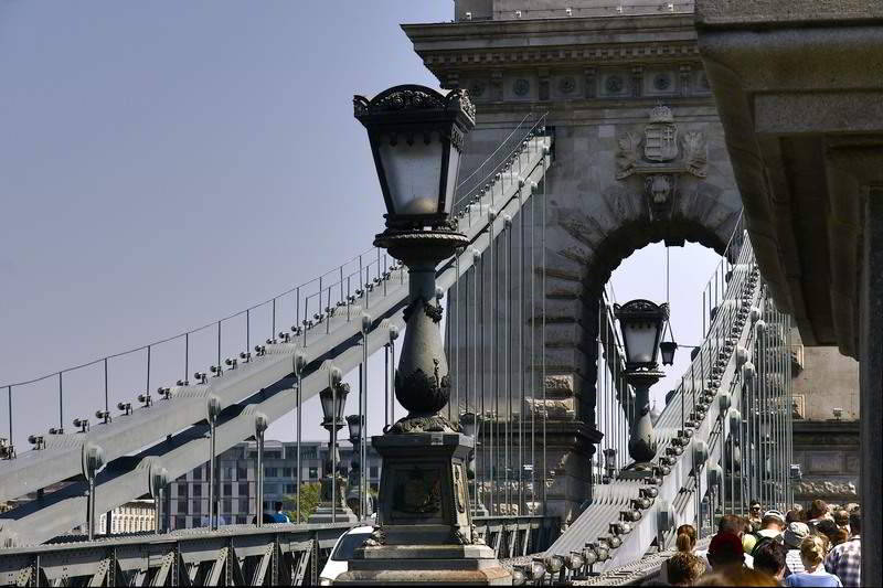 Blick auf die Kettenbrücke Budapest