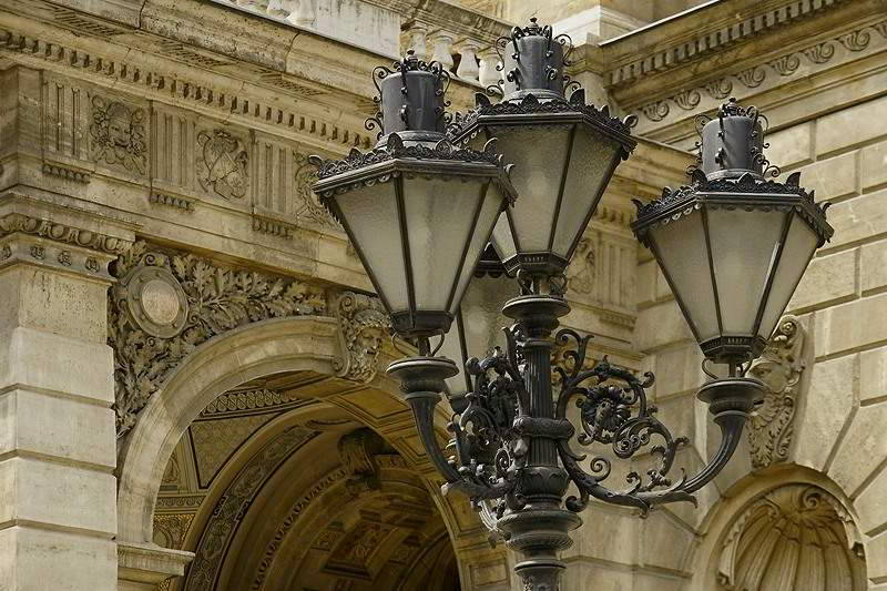 Straßenlaterne in Budapest