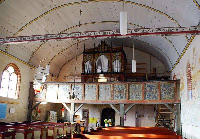 Altefähr auf Rügen - Dorfkirche Orgelempore