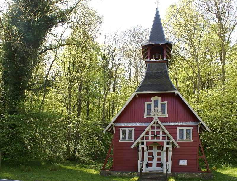 Ralswiek auf Rügen - Holzkirche von Westen