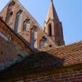 Fotografie: Turm der Kirche in Kasnevitz auf Rügen