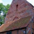 Fotografie: Kirche Niepars - Fachwerkbau am Westgiebel