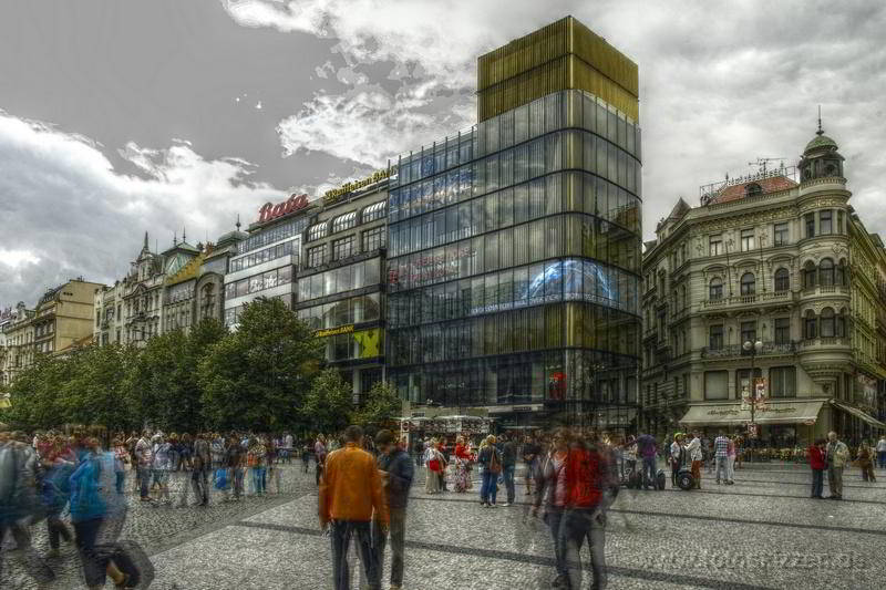 Prag - Auf dem Wenzelsplatz am Abend