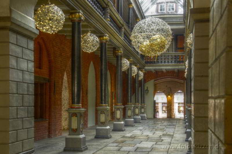 Rathaus Stralsund - Lichthof zu Weihnachten