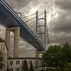 Fotografie: Regenwetter In Stralsund an der Rügenbrücke