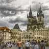 Fotografie: Prag - Theynkirche im Sommer