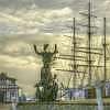 Fotografie: Gorch Fock auf der Hafeninsel in Stralsund