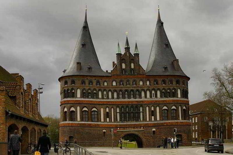 Lübeck - Rückseite Holstentor 