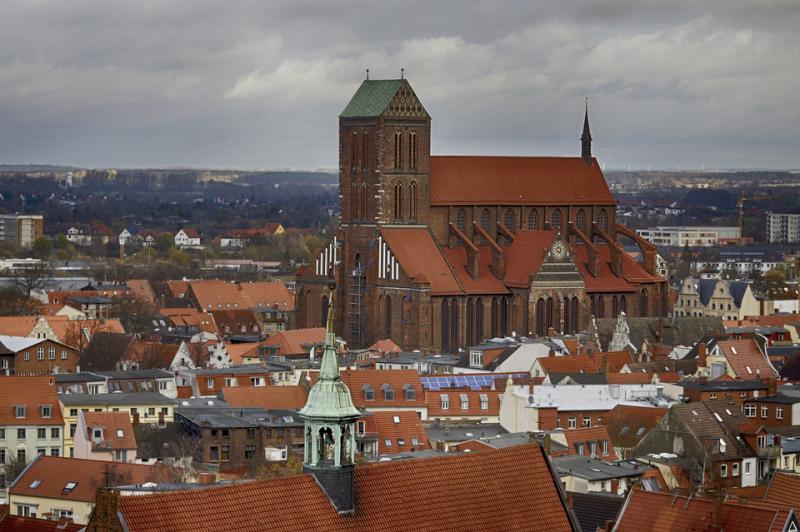 Wismar - Blick auf die Nikolaikirche