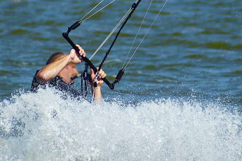 Kitesurfer im Saaler Bodden