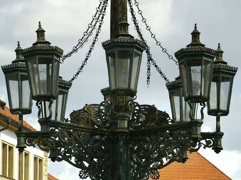 Erleuchtendes auf der Burg in Prag