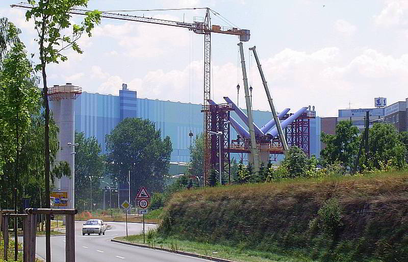 Die Ersten Brückenpfeiler der Rügenbrücke