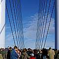 Fotografie: Vor dem Gipfelpunkt der Rügenbrücke