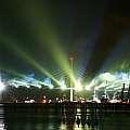 Fotografie: Lichtshow bei der Eröffnung der Rügenbrücke
