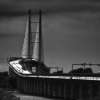 Fotografie: Sonne und Regen über der Rügenbrücke