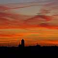 Fotografie: Abendrot am Himmel über Stralsund