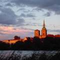 Fotografie: Nikolaikirche Stralsund im Abendrot