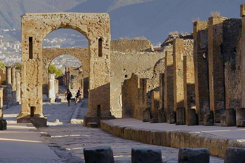 Pompeji - Foto einer Ruinenstraße